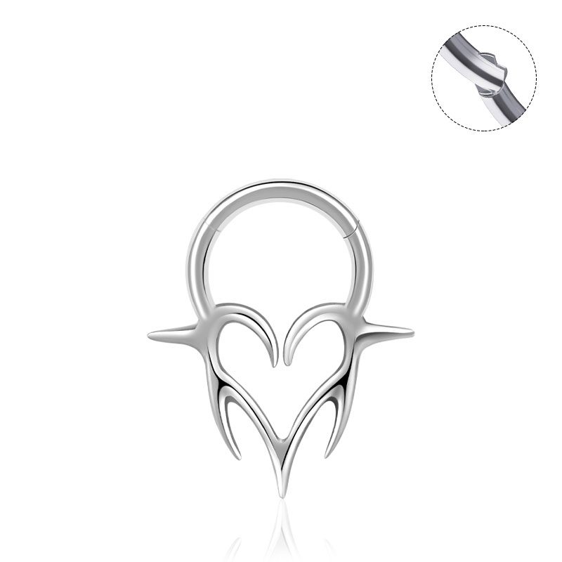 Tribal Heart Septum Ring